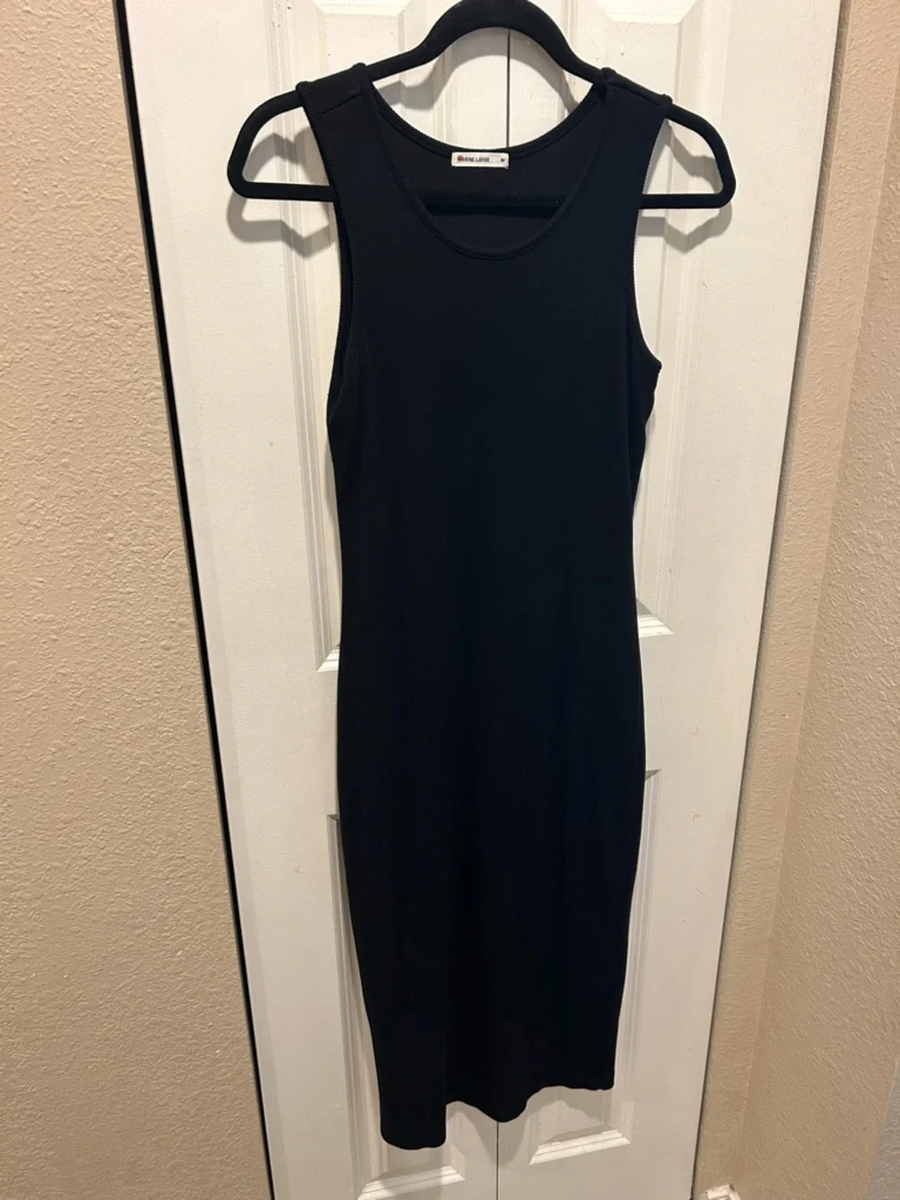 Marine Layer Rib Daytime Midi Dress Black , size M - Picture 9 of 11
